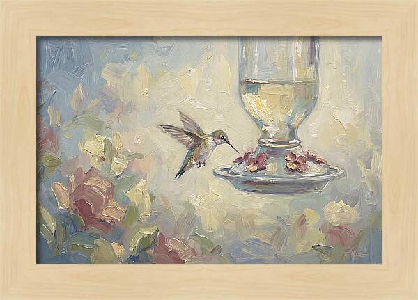 Hummingbird At Nectar Feeder