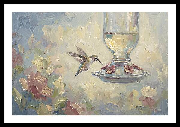 Hummingbird At Nectar Feeder