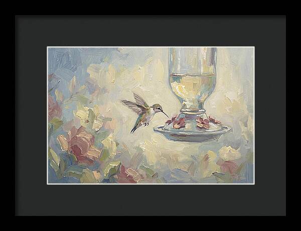 Hummingbird At Nectar Feeder