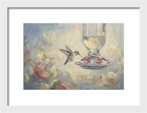 Hummingbird At Nectar Feeder