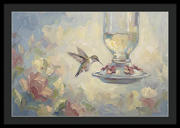 Hummingbird At Nectar Feeder