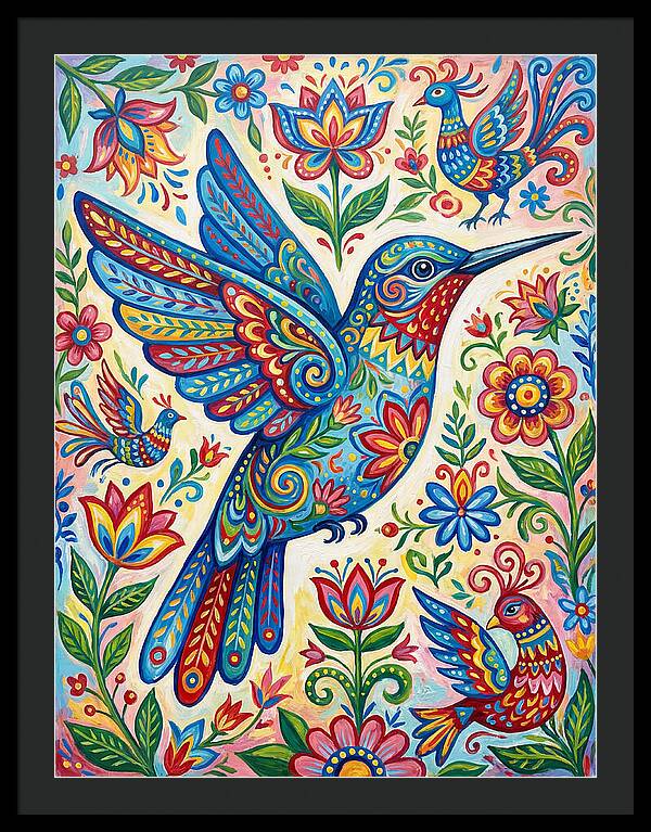 Hummingbird Folk Art