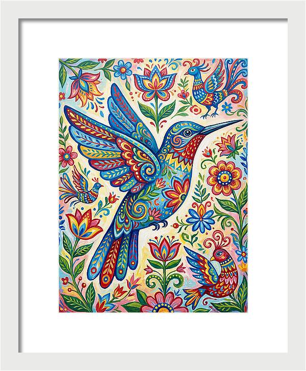 Hummingbird Folk Art