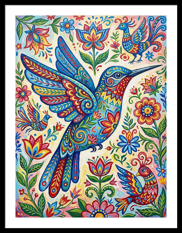 Hummingbird Folk Art