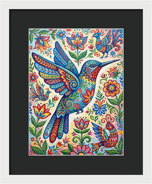Hummingbird Folk Art