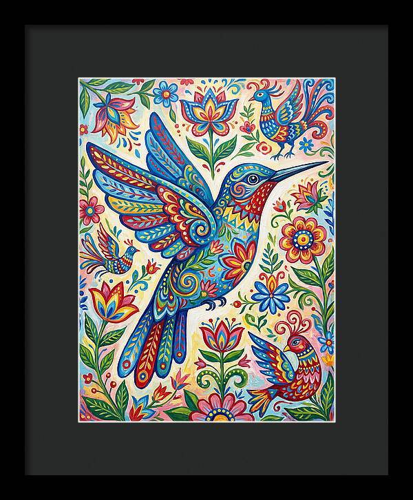 Hummingbird Folk Art