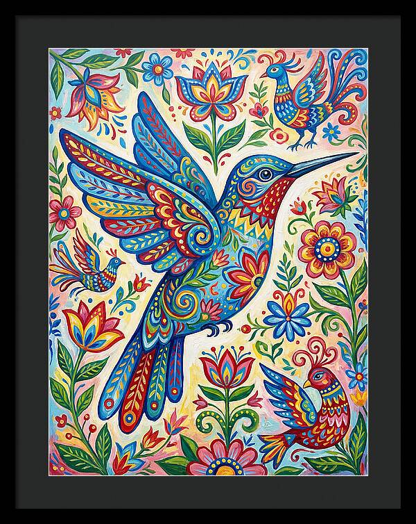 Hummingbird Folk Art