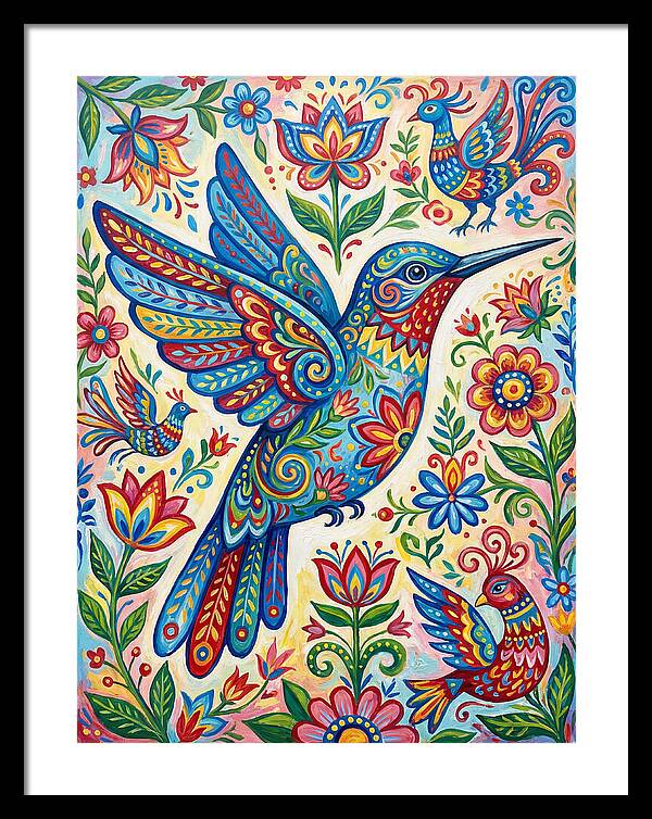 Hummingbird Folk Art