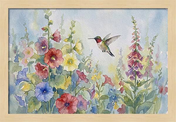 Hummingbird In Bloom