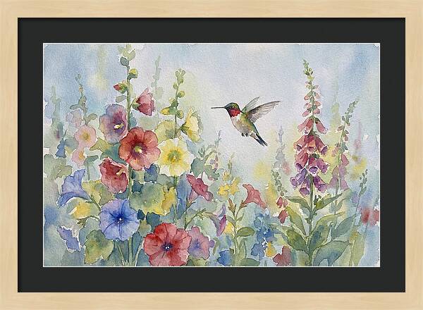 Hummingbird In Bloom