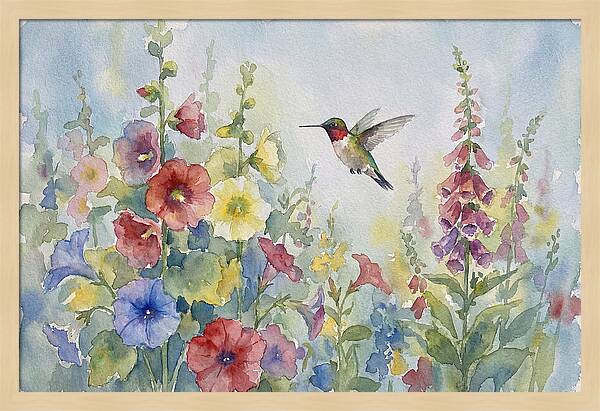 Hummingbird In Bloom