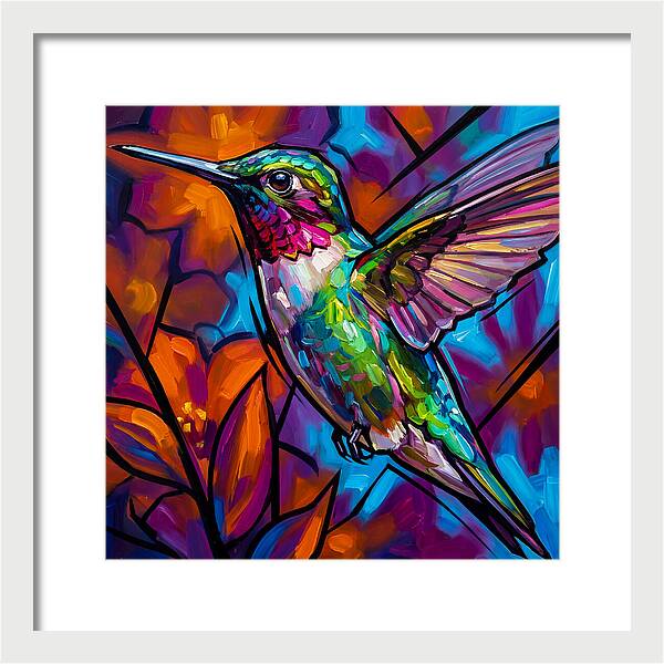 Hummingbird In Vibrant Bloom