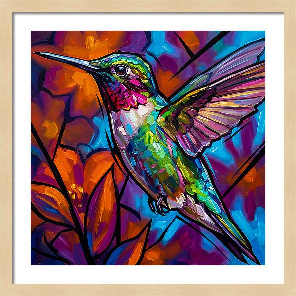 Hummingbird In Vibrant Bloom