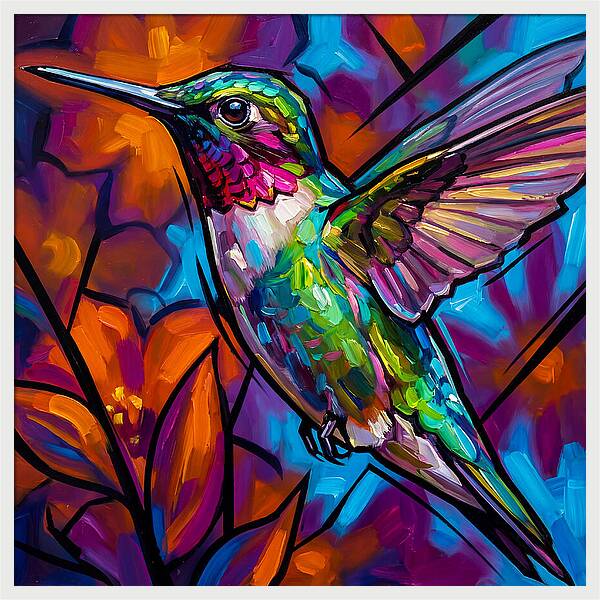 Hummingbird In Vibrant Bloom