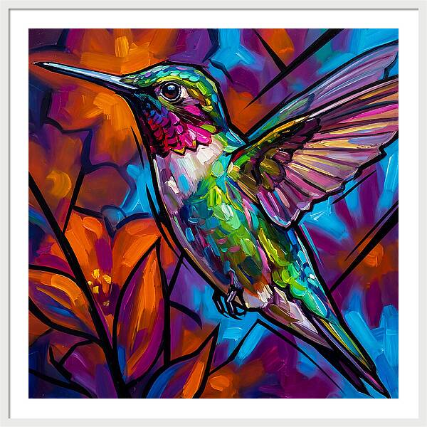 Hummingbird In Vibrant Bloom