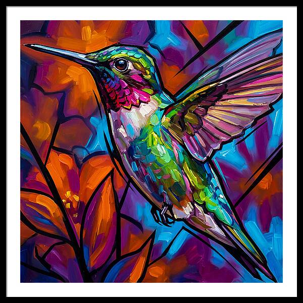 Hummingbird In Vibrant Bloom