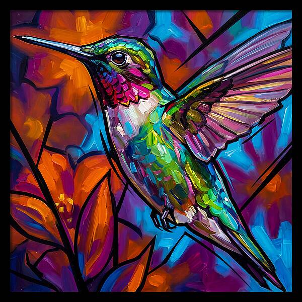 Hummingbird In Vibrant Bloom