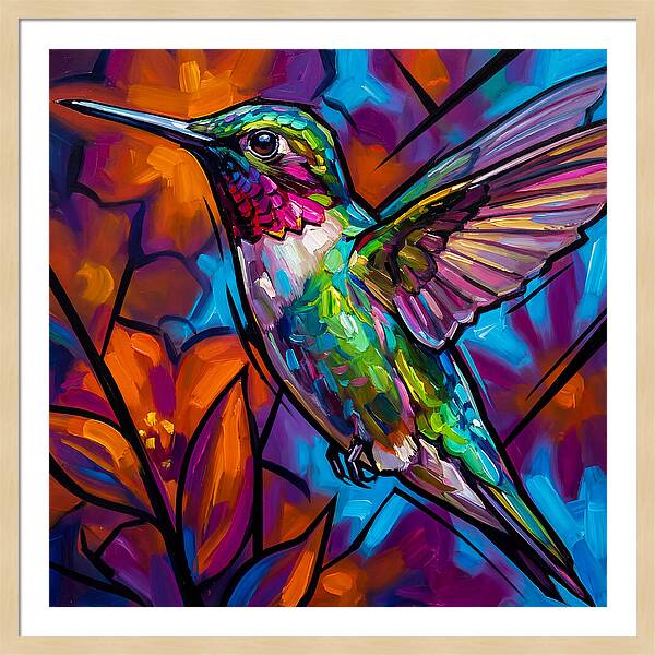 Hummingbird In Vibrant Bloom