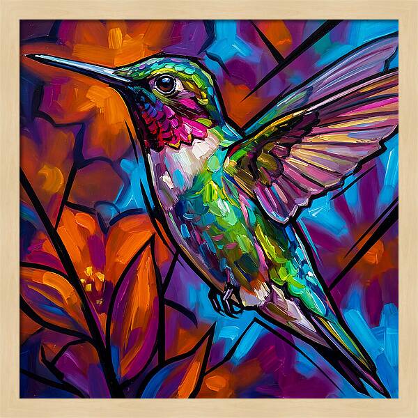 Hummingbird In Vibrant Bloom