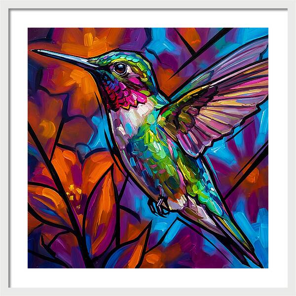 Hummingbird In Vibrant Bloom