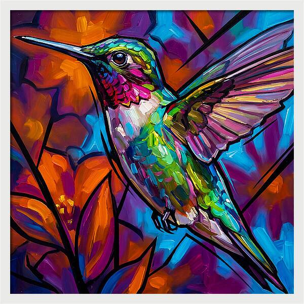 Hummingbird In Vibrant Bloom