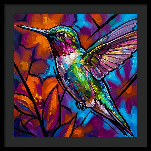 Hummingbird In Vibrant Bloom