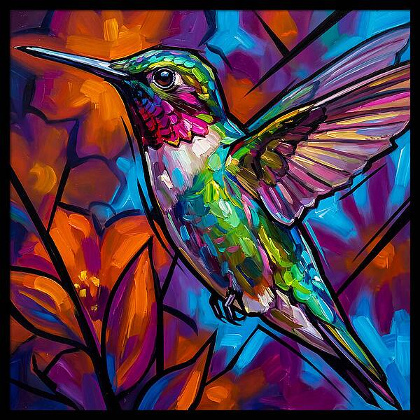 Hummingbird In Vibrant Bloom
