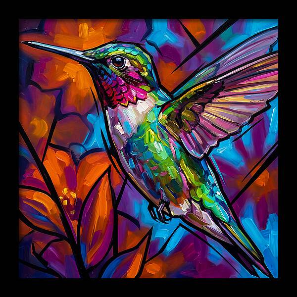 Hummingbird In Vibrant Bloom
