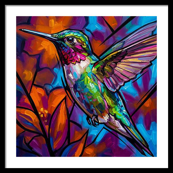 Hummingbird In Vibrant Bloom
