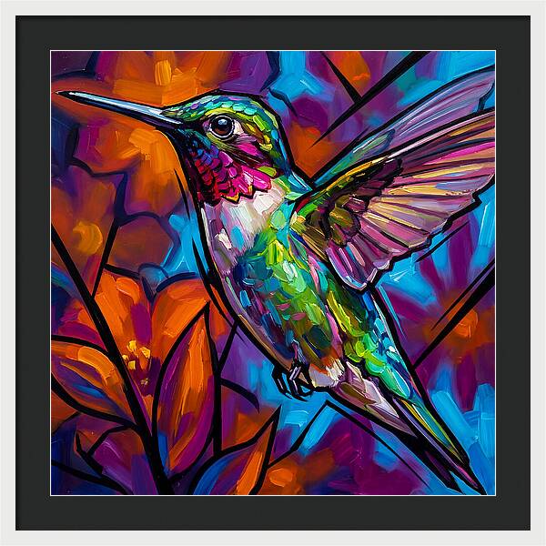 Hummingbird In Vibrant Bloom