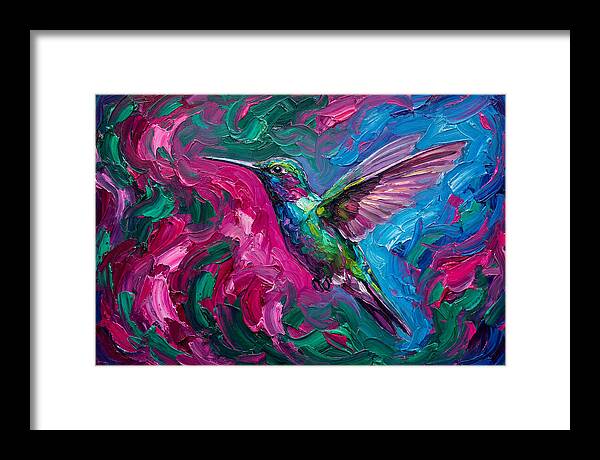 Hummingbird In Vibrant Swirls