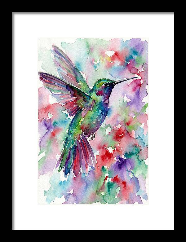 Hummingbird In Vibrant Watercolors