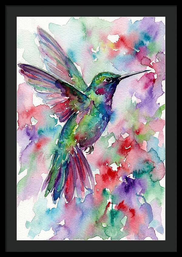 Hummingbird In Vibrant Watercolors