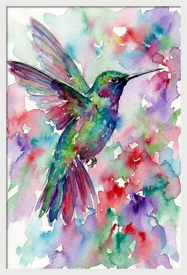 Hummingbird In Vibrant Watercolors