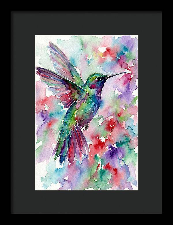 Hummingbird In Vibrant Watercolors