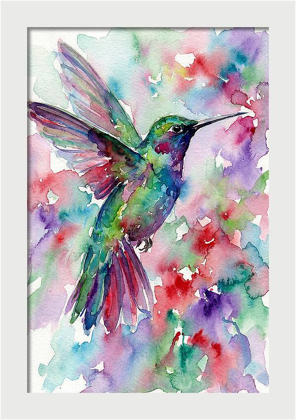 Hummingbird In Vibrant Watercolors