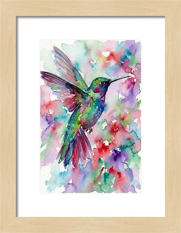 Hummingbird In Vibrant Watercolors