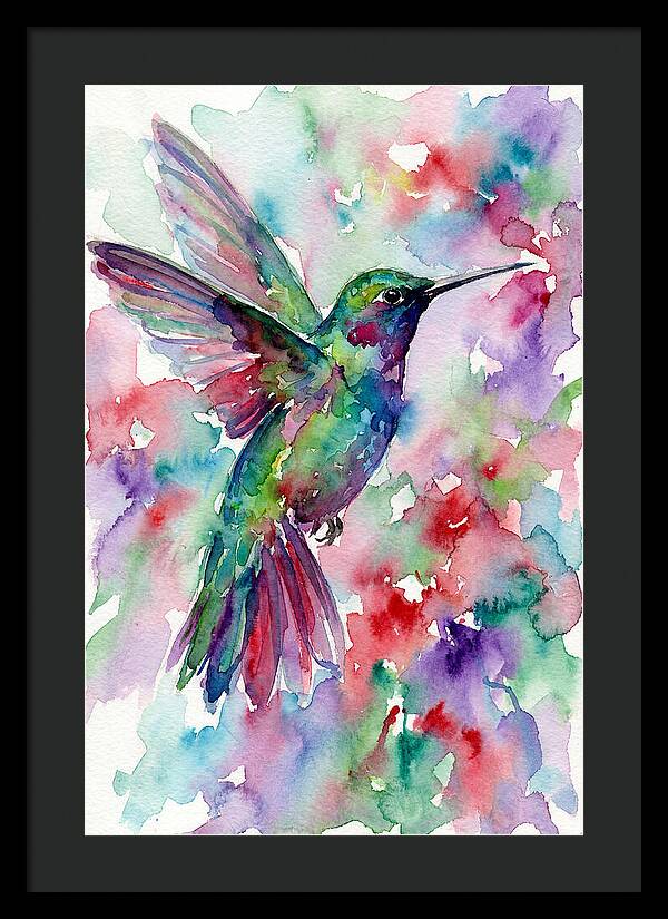 Hummingbird In Vibrant Watercolors