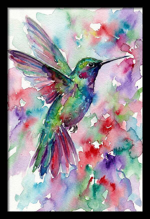 Hummingbird In Vibrant Watercolors