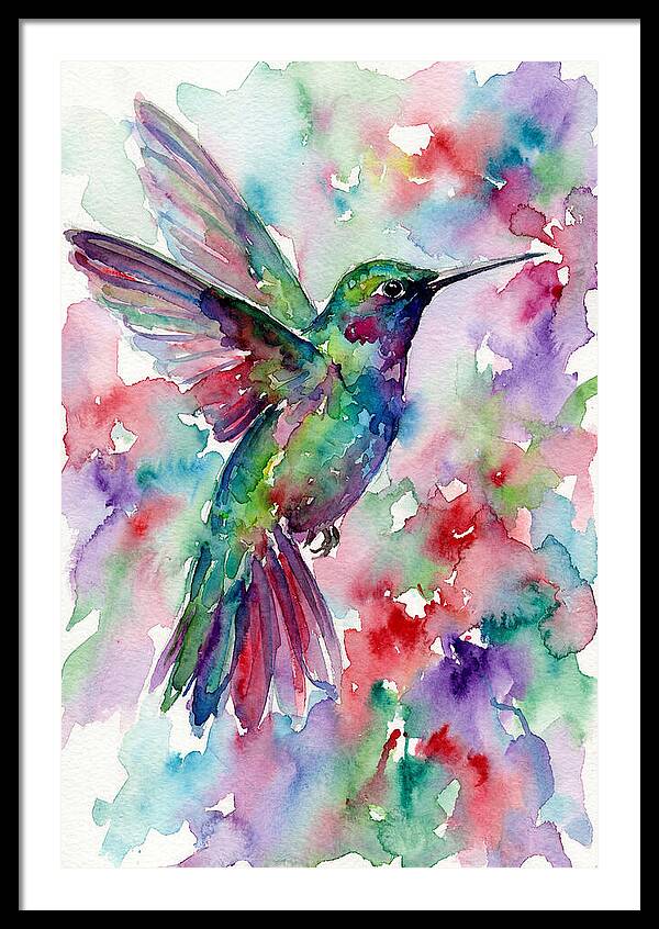 Hummingbird In Vibrant Watercolors