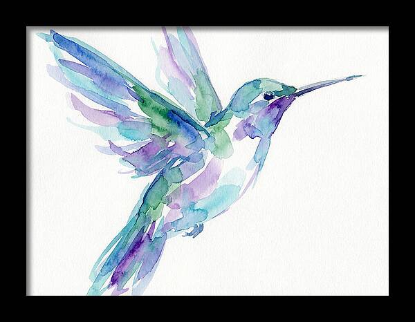 Hummingbird In Watercolor Flight