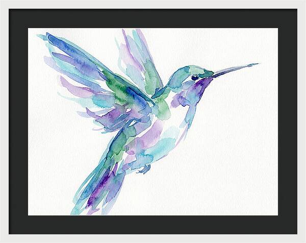 Hummingbird In Watercolor Flight