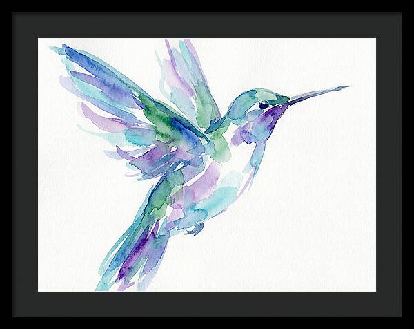 Hummingbird In Watercolor Flight