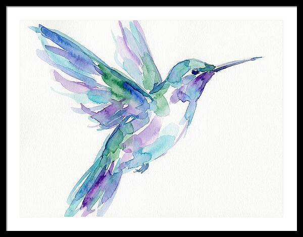 Hummingbird In Watercolor Flight