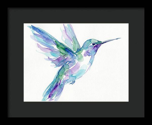Hummingbird In Watercolor Flight