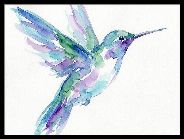 Hummingbird In Watercolor Flight
