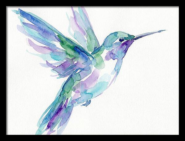 Hummingbird In Watercolor Flight