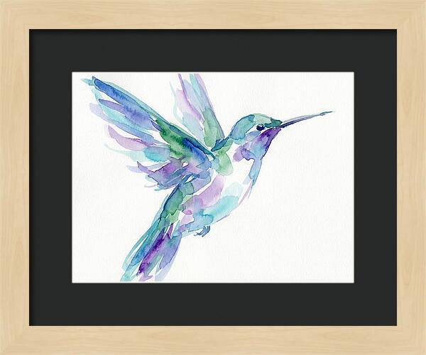 Hummingbird In Watercolor Flight