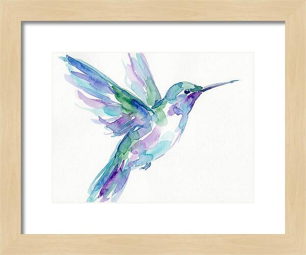 Hummingbird In Watercolor Flight
