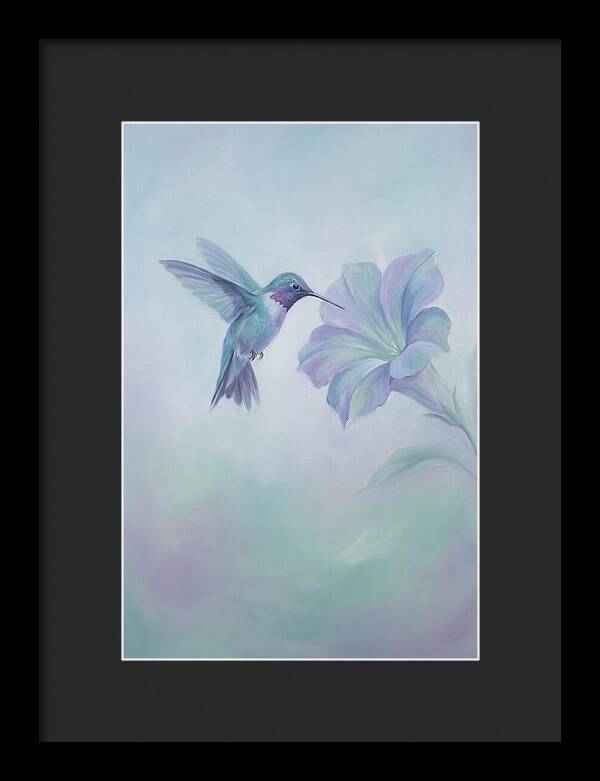 Hummingbird Near Blooming Flower